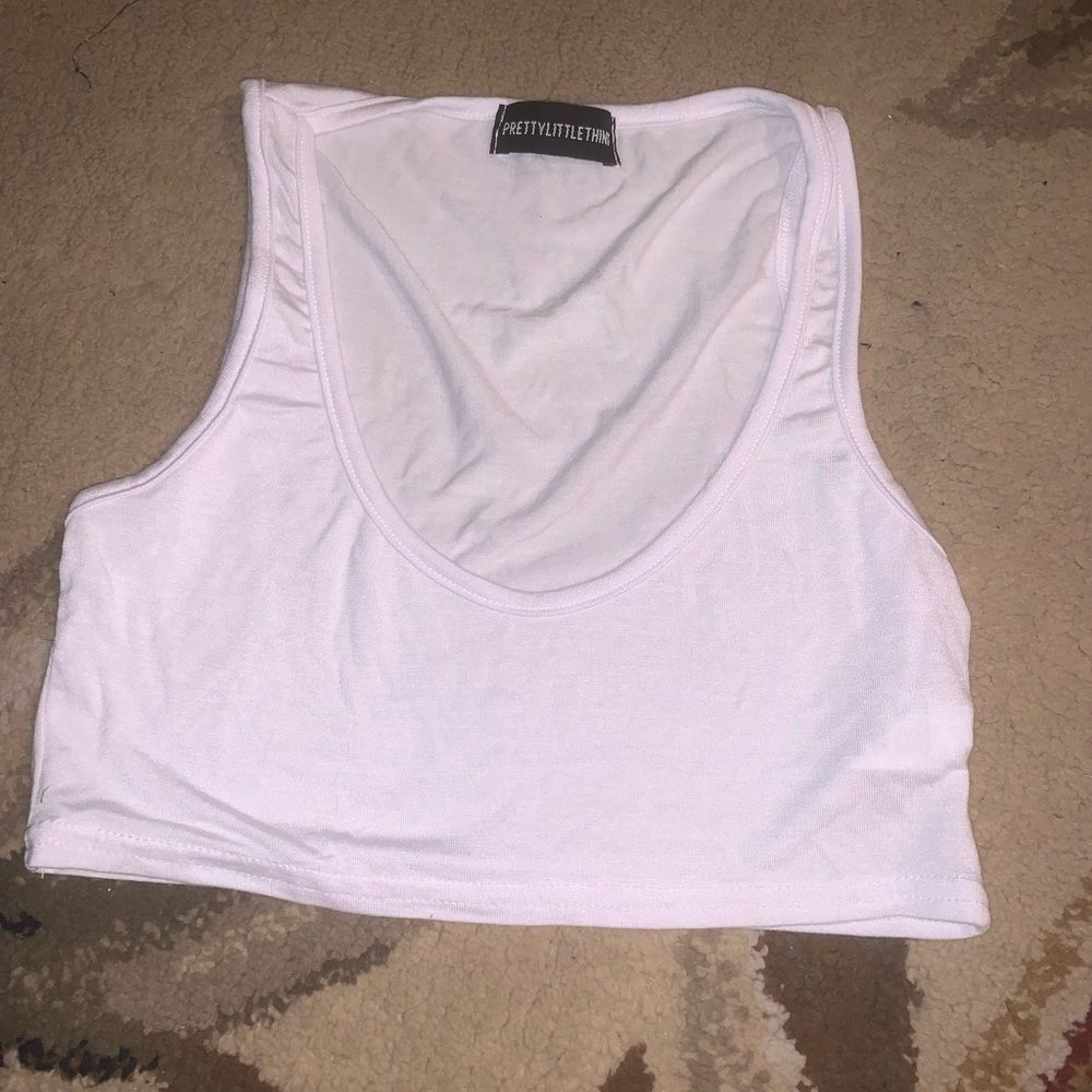 Pretty little thing white cropped top 0
